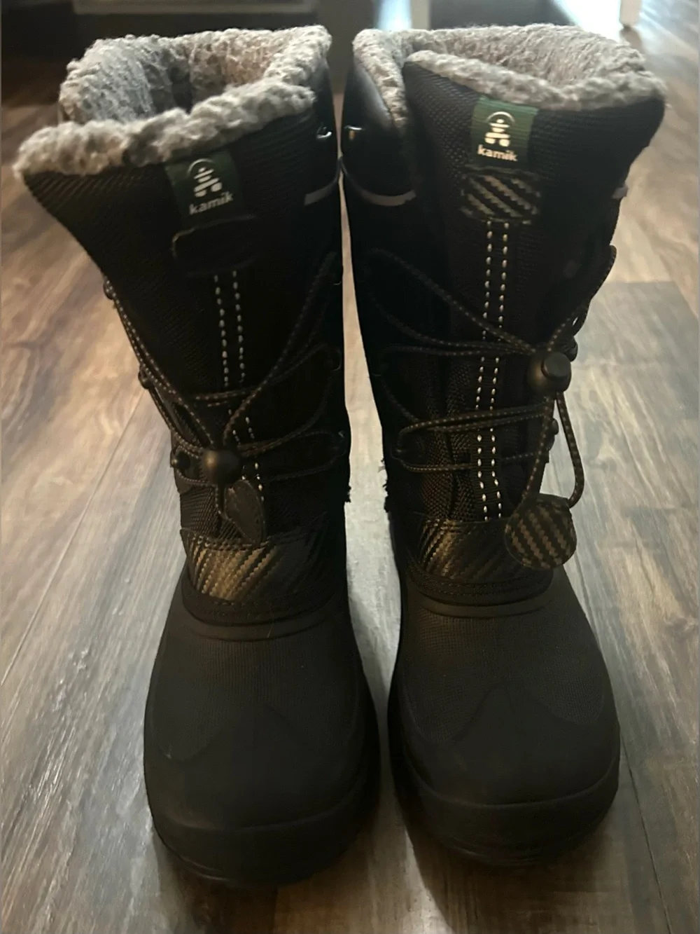 Kamik Boys And Girls Luke 3 Boots Waterproof Insulated Snow Black/Gray Size 5Y